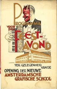 programma feestavond opening AGS 1933-1